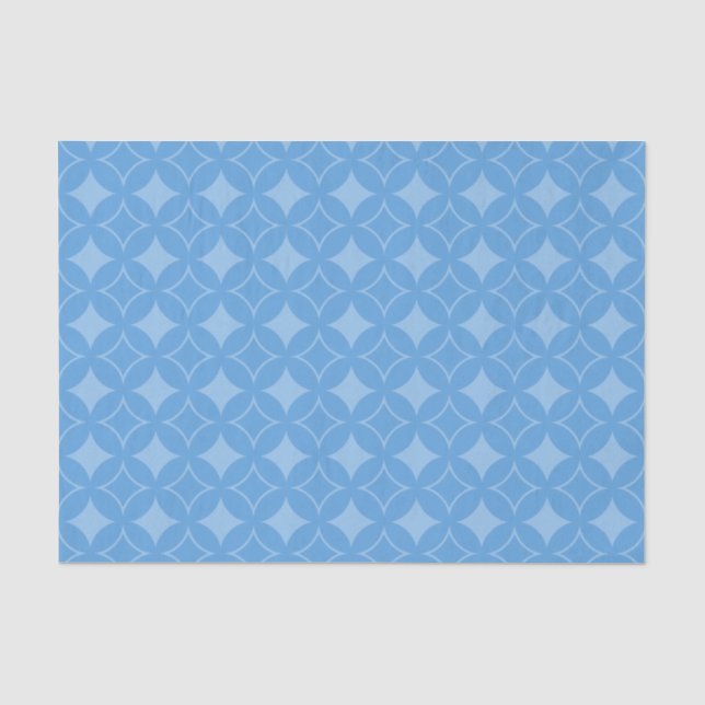 Sky blue shippo pattern tissue paper (Front)