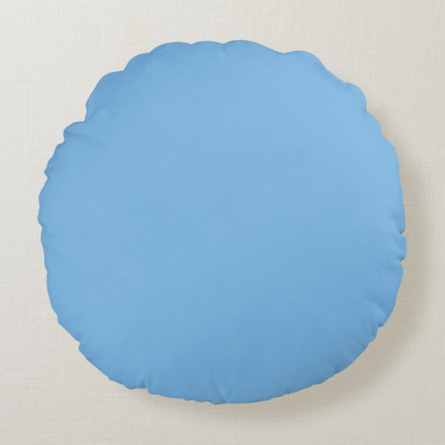 Sky Blue (solid colour) Aero  Round Cushion (Front)