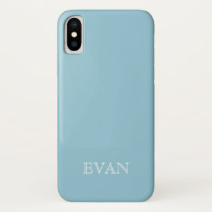 SKY BLUE Solid Colour Background iPhone X Case