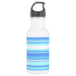 Sky blue stripes 532 ml water bottle