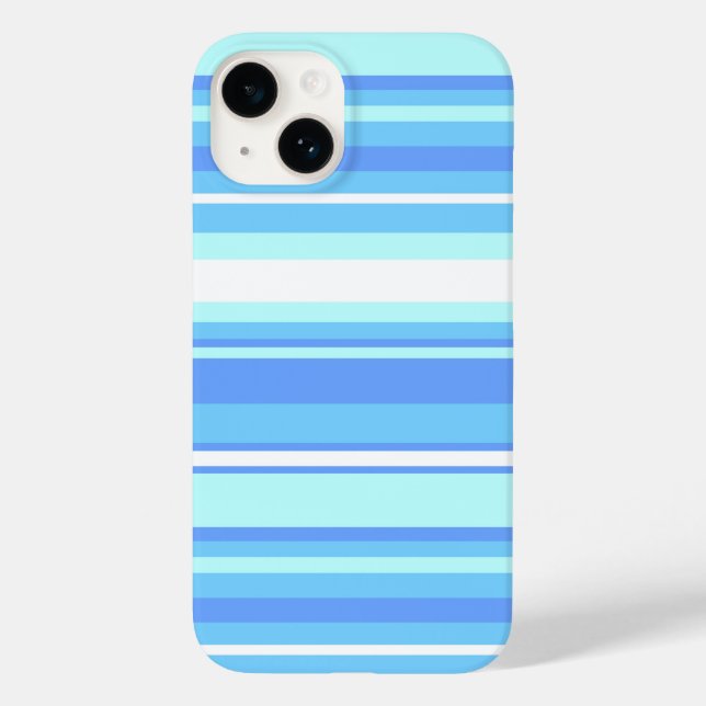 Sky blue stripes Case-Mate iPhone case (Back)