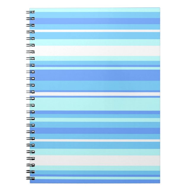 Sky blue stripes notebook (Front)