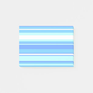 Sky blue stripes post-it notes