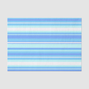 Sky blue stripes tissue paper