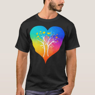 sky blue sun orange tree green heart pinKsimple 0 T-Shirt