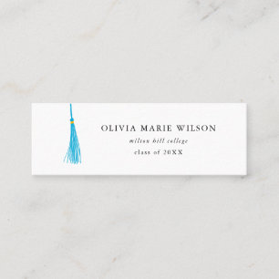 Sky Blue Tassel Graduation Name Card