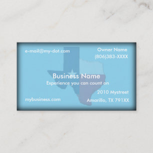 Sky Blue Texas Flag Map Business Card