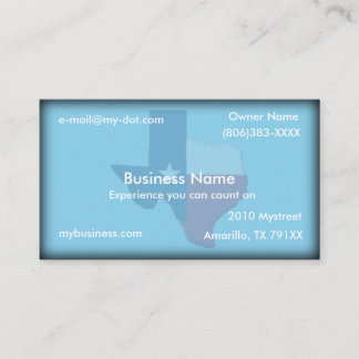 Sky Blue Texas Flag Map Business Card