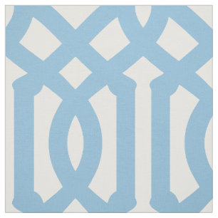 Sky Blue Trellis Large Scale Fabric