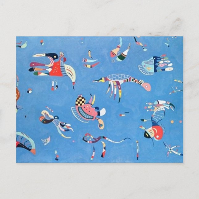Sky Blue Wassily Kandisnky Postcard (Front)