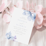Sky Blue Watercolor Floral Elegant Wedding Invitation<br><div class="desc">Sky Blue Watercolor Floral Elegant Wedding Invitation

See matching collection in our Niche and Nest Store</div>