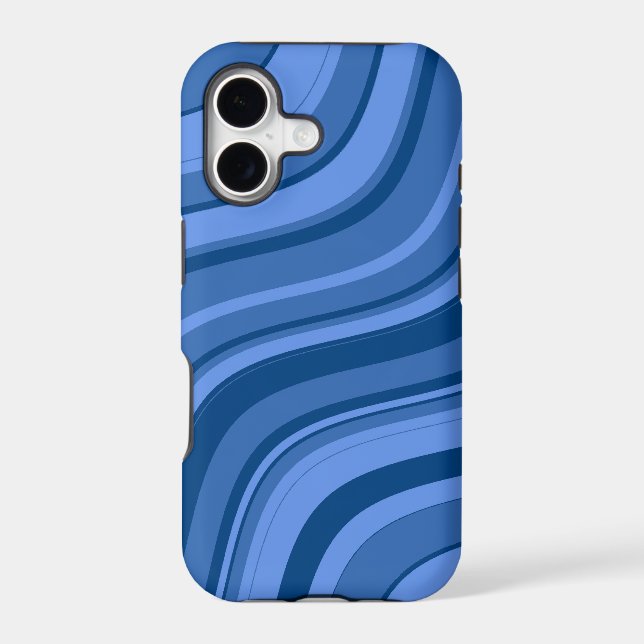 Sky Blue Wavy Stripes Pattern (Back)