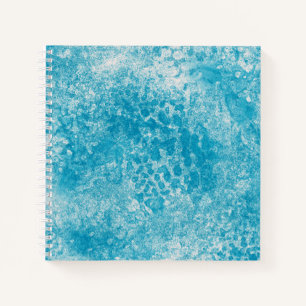 Sky Blue & White Coral Texture Notebook
