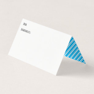 Sky Blue White Polka Dot Potluck Dish Recipe Cards