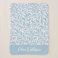 Sky Blue Willow Bough Monogrammed