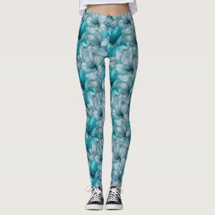 Sky Blue Yoga Amaryllis Sparkle Womens Wear Leggings
