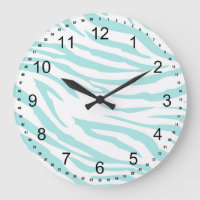 Sky Blue Zebra Print