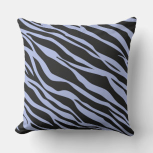 Sky Blue Zebra Striped Cushion