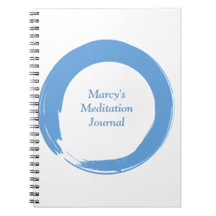 Sky Blue Zen Symbol Spiral Notebook