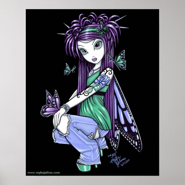 "Sky" Butterfly Rose Fairy Posters (Front)