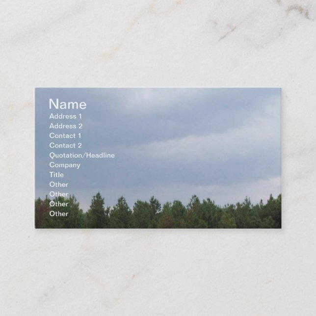 Sky & Clouds Business Card (Front)