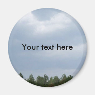 Sky & Clouds Magnet (round)