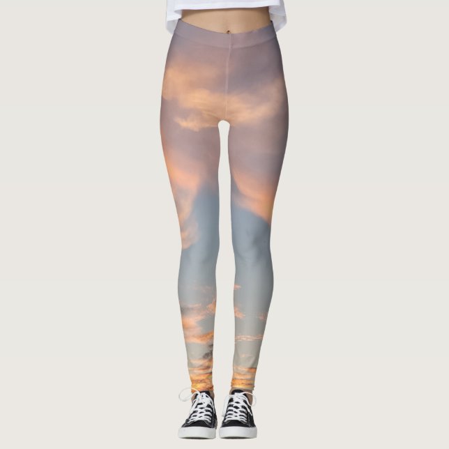 SKY COLOR COMBO LEGGINGS (Front)
