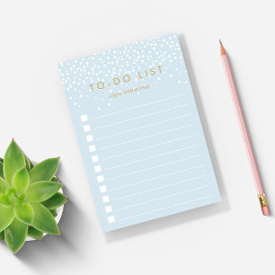 Sky Confetti Dots Personalised To-Do List Post-it Notes