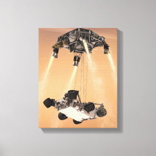 Sky Crane Manoeuvre During Curiosity's Mars Descen Canvas Print