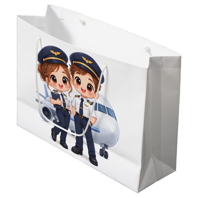 Sky Crew Duo Large Gift Bag (Front Angled)