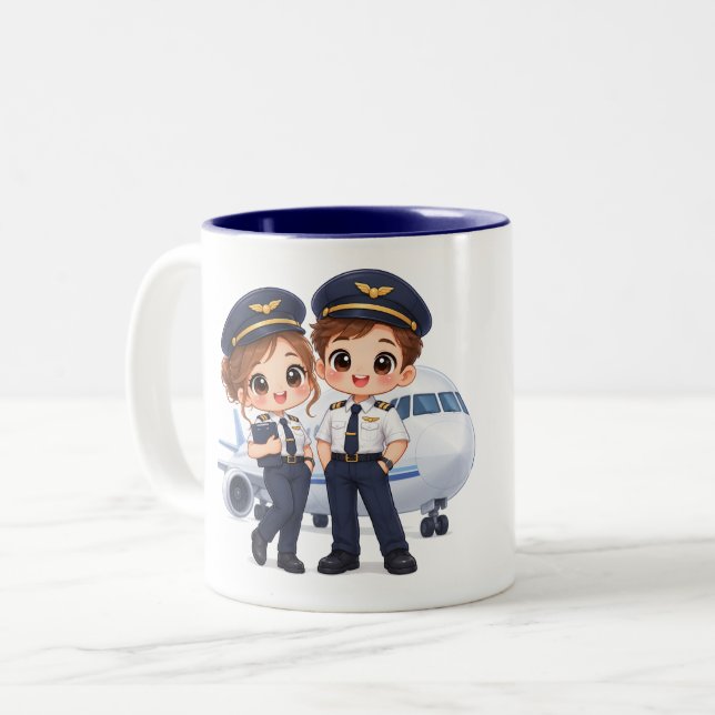 Sky Crew Duo Two-Tone Coffee Mug (Front Left)