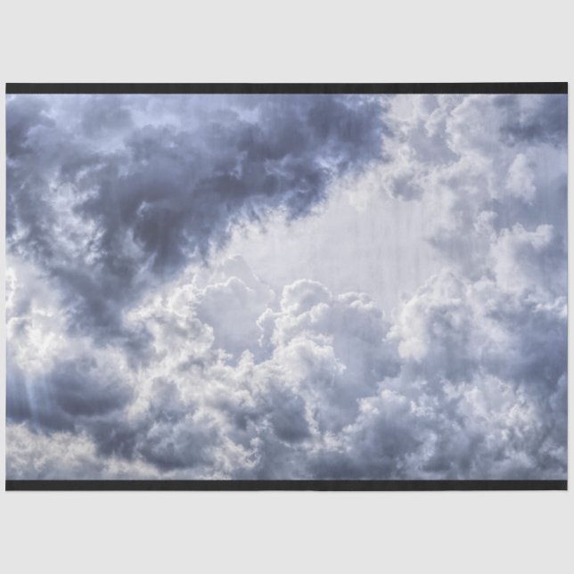 Sky Cumulus Clouds Decoupage Tissue Paper (Front)