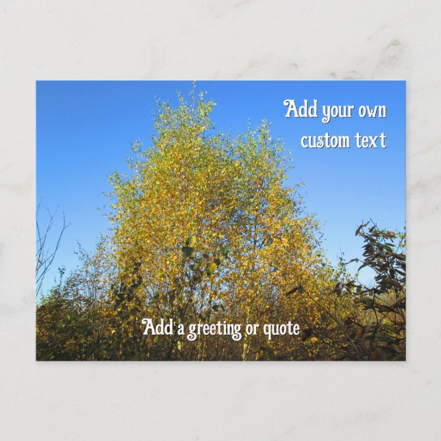 Sky Dancing Autumn Leaves - Personalized Postcard (Front)