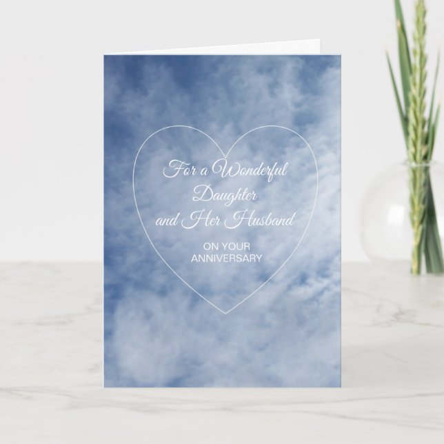 Sky Daughter And Husband Personalised Anniversary Card (Front)