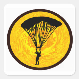 SKY DIVE SUNDRENCHED SQUARE STICKER