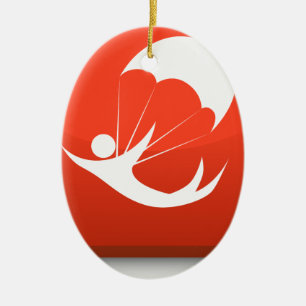 Sky Diver Icon Ceramic Tree Decoration