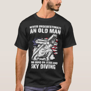 Sky Diving Dad Christian Skydiving Grandpa T-Shirt