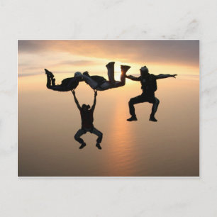 Sky Diving Postcard