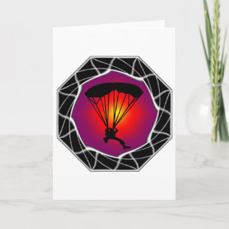 SKY DIVING READY HOLIDAY CARD