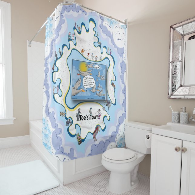 Sky Dumping | Father’s Day Shower Curtain (In Situ)
