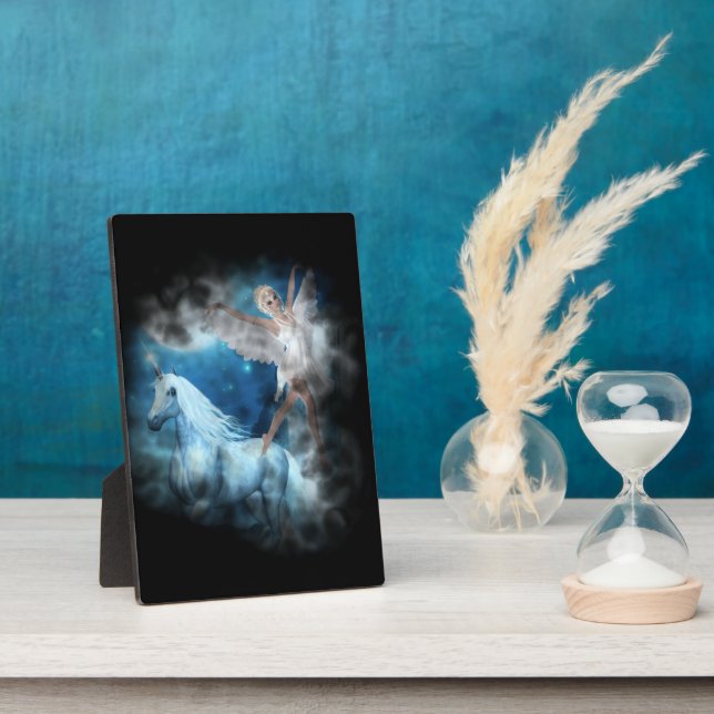 Sky Faerie Asparas and Unicorn Vignette Plaque (Side)