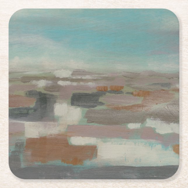 Sky Field II Square Paper Coaster (Front)