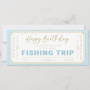 Sky Fishing Trip Birthday Gift Voucher Card
