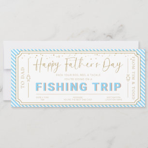 Sky Fishing Trip Father's Day Gift Voucher Card