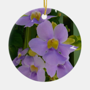 Sky Flower Vine Tropical Purple Floral Ceramic Tree Decoration