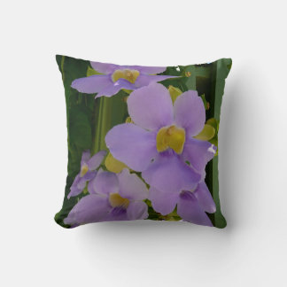 Sky Flower Vine Tropical Purple Floral Cushion