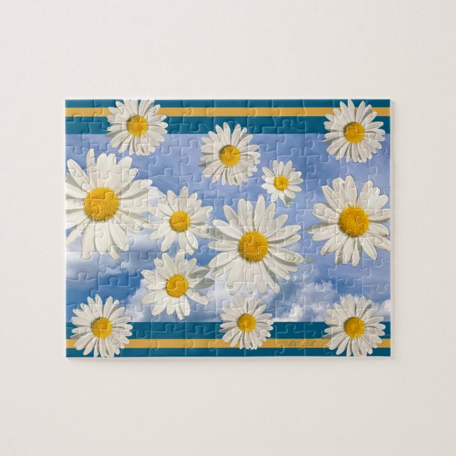 Sky full of daisies puzzle. jigsaw puzzle (Horizontal)