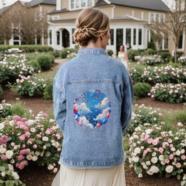 Sky Full of Freedom Denim Jacket (Wedding Back)