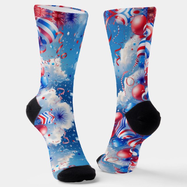 Sky Full of Freedom Socks (Angled)