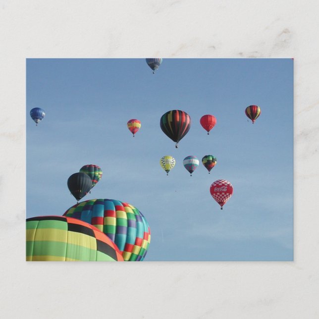 Sky full of hot air balloons postcard (Front)